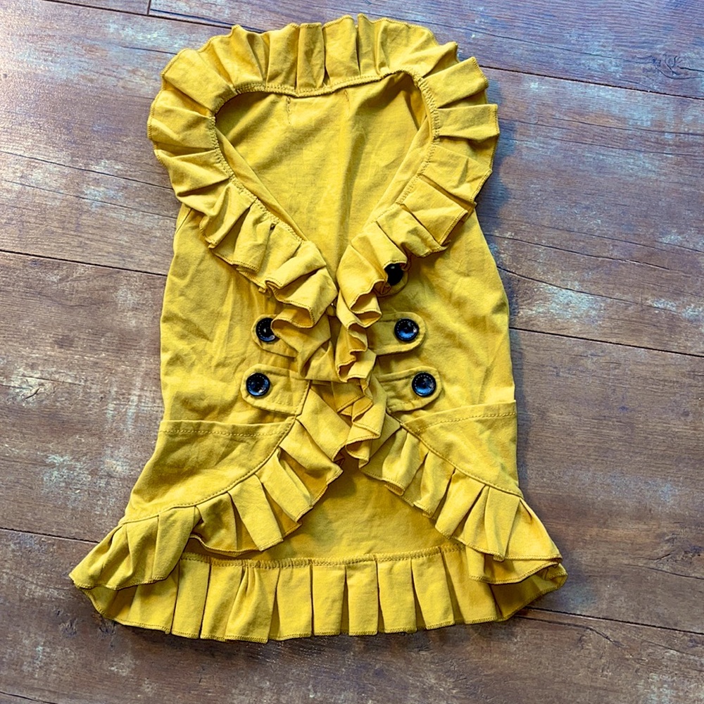 Mustard Ruffle Vest | Pipperdoodles